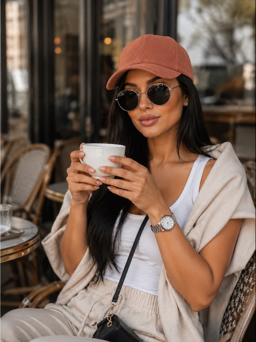 Corduroy Unstructured Flat Brim Hat – 100% Cotton